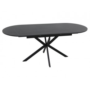 Стол обеденный SIGNAL GASTON Ceramic черный/черный 140-180/80